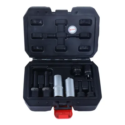 Produktbild von Steckschlüssel Satz 8-tlg – Einspritzdüse Werkzeug Set kompatibel mit Bosch/Denso/Siemens CR-Injektoren – Ideal für Common Rail Wartung & Reparatur