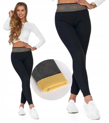Productafbeelding van Dames leggings met ribbels, geïsoleerd, merk MORAJ, maat S/M, zwart