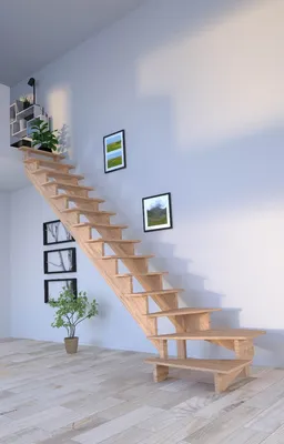 Produktbild von Holztreppe Lindos (Eiche) in  1/4 gewendelter Ausführung links-100 cm-ohne Geländer-ohne Setzstufen