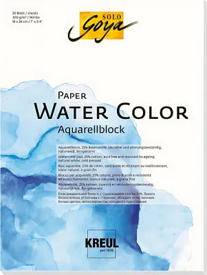 Immagine prodotto di KREUL tampone per pastelli SOLO Goya Paper Water Colour, 180x240 mm
