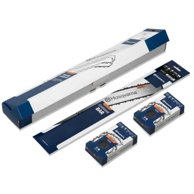 Image de Jeu de guide-chaîne + 2 chaînes Husqvarna 325 1.5 64 maillons S35G X-Force