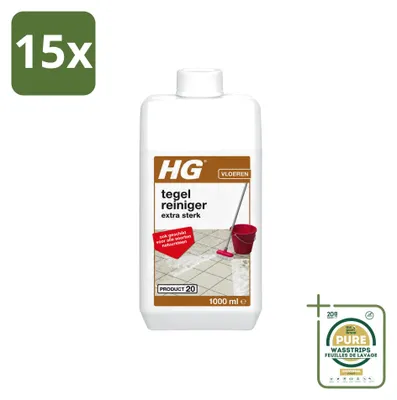 Produktbild von 15 x HG Fliesenreiniger extra stark für alle Natursteinarten 1 l - Vorratspackung - 15 Stücke
