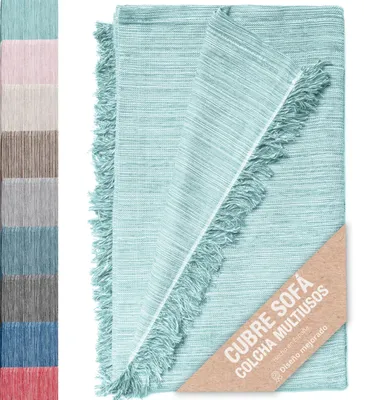 Tagesdecke 180x260 cm, Baumwoll-Polyester-Mix, waschbar, Wassergrün