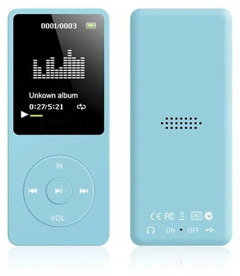 Produktbild von AIORBER MP3 MP4 Musik-Player für Kinder, 16GB Speicher, 1,8 Zoll Farbdisplay, integrierter Lautsprecher, Schnellladung, tragbar,MP3-Player,Schwarz