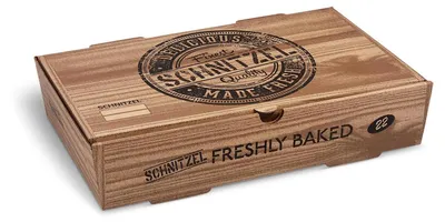 Produktbild von 500x Schnitzelboxen aus Mikrowellpappe mit neutralem Motiv 28 x 17 x 6 cm