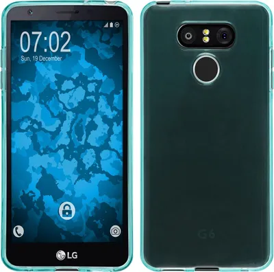 Produktbild von PhoneNatic Case kompatibel mit LG Q8 - türkis Silikon Hülle transparent Cover