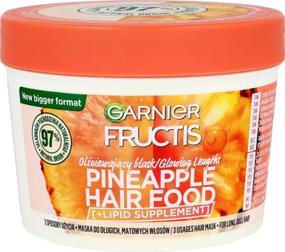 Obrázok produktu pre Fructis Hair Food Oslnivá Maska Pre Dlhé A Matné Vlasy - Ananás 400Ml