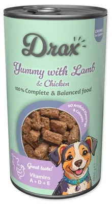 Productafbeelding van Konzerva Drax Adult voor volwassen katten, met lams- en kippenvlees, 1240g