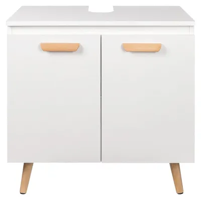Productafbeelding van Wastafelmeubel 60x40x60,5 cm - Badkamerkast Onder Wastafel met Uitsparing - Wastafel Onderkast