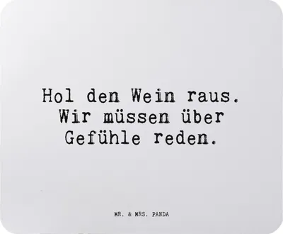 Produktbild von Mr. & Mrs. Panda Mouse Pad Hol den Wein raus.... - Aquarellblau - Geschenk, laptop mousepad, pc mauspad, Gastgeschenk, lustig, Freunde, witzig, Spruch, Sprüche