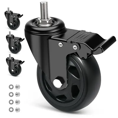 Produktbild von Rollen für Möbel mit Feststellbremse, 125 mm, Satz mit 4 Stück