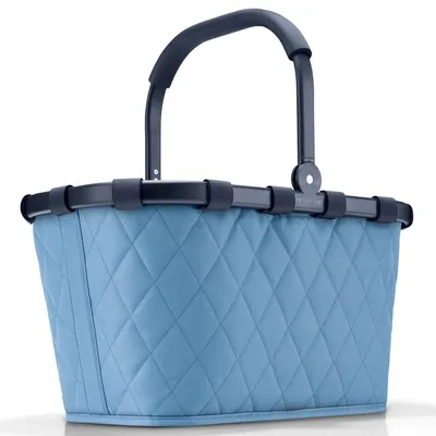 Produktbild von reisenthel carrybag, Einkaufskorb, Picknickkorb, Tragetasche, Frame Rhombus Blue, 22 L, BK4102