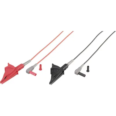 Obrázok produktu pre VOLTCRAFT MSL-507 Messleitung [Stecker 4 mm - Krokoklemmen] 1 m Schwarz, Red (VC-8097045)