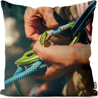 Produktbild von VOID Klettern Karabiner Bergsteigen Kissenbezug Kissenhülle Sofakissen Kissen Deko Outdoor-Kissen Dekokissen