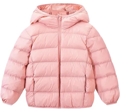 Produktbild von Kinder-Daunenjacke Steppjacke mit Kapuze Warmes Rosa 100 cm