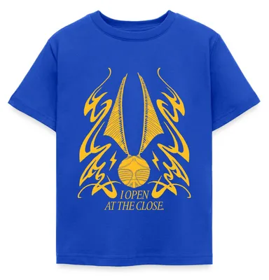 Produktbild von Spreadshirt Harry Potter Goldener Schnatz I Open At The Close Kinder T-Shirt, 122/128 (7-8 Jahre), Royalblau
