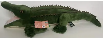 Image de Peluche crocodile vert 65 cm - grande peluche alligator