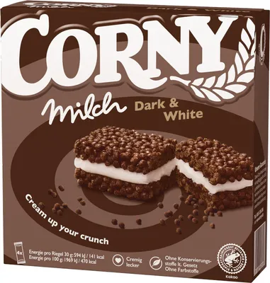 Produktbild von Corny MILCH Dark & White Müsliriegel, 4x30g