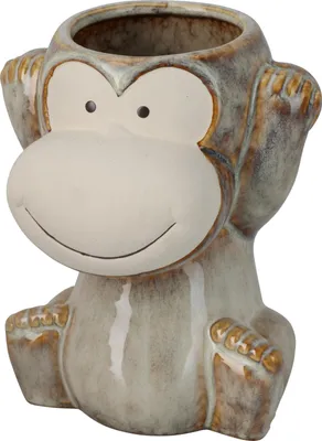 Obrázok produktu pre Porcelánová nádoba Opica - Neslyším zlo, v 16 cm