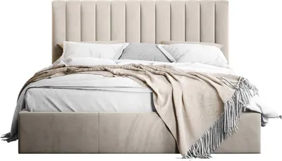 Produktbild von MIRJAN24 Polsterbett Cosmo, Doppelbett mit Bettkasten, Ehebett, Gasdruckfeder, Lattenrost (Farbe: Fresh 01, Größe: 180x200 cm)