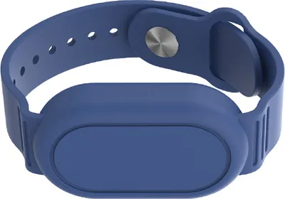Produktbild von INF Schützendes Silikonarmband für Galaxy SmartTag2 Blau