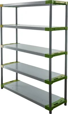 Produktbild von Kunststoffregal BIG GREY BEAR | Tall | HxBxT 180x130x46cm | Fachlast 120kg | Grau-Grün