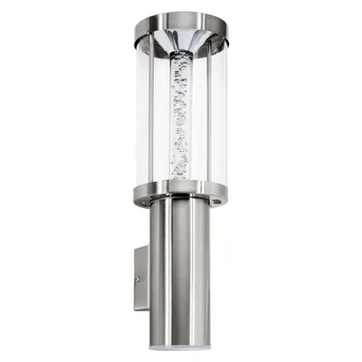 Produktbild von EGLO TRONO STICK, Wandbeleuchtung für den Außenbereich, Edelstahl, Glas, Kunststoff, Edelstahl, IP44, I, Transparent