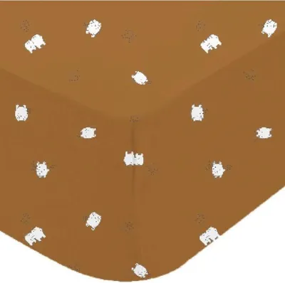 Zdjęcie produktu dla Prześcieradło z Gumką do Łóżeczka Dziecięcego Domiva Boubou, Jersey Imprimé, 70 x 140 cm, 100% Bawełna Oeko-Tex