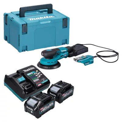 Zdjęcie produktu dla Makita BO 004 CGM201 Akumulatorowa szlifierka oscylacyjna 40 V maks. 150 mm skok 3,0 mm Bezszczotkowa + 2x akumulator 4,0 Ah + ładowarka + Makpac