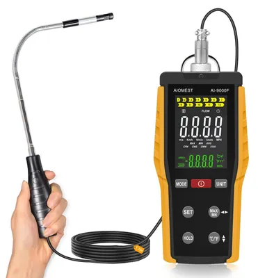 Thermoanemometer 0,3–30 m/s, Hitzdraht, HLK, für Lüftungskanäle