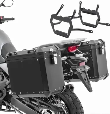 Obrázok produktu pre Sada hliníkový kufor + nosič kufra vhodná pre Honda Transalp XL 750 23-25 A