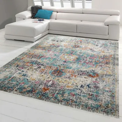 Produktbild von Teppich Orient Teppich Outdoor Wohnzimmerteppich Vintage bunt Größe - 160 x 230 cm