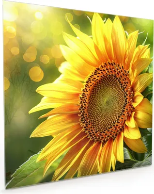 Produktbild von Küchenrückwand Spritzschutz Glas mit Motiv Sonnenblume Blüte 40 x 40 cm