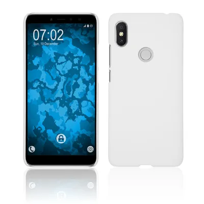 Produktbild von PhoneNatic Case kompatibel mit Xiaomi Redmi S2 - Hülle weiß gummiert Hard-case Cover