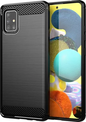 Produktbild von Cadorabo Hülle für Samsung Galaxy A51 5G in Schwarz Schutzhülle TPU Case Cover Etui Handyhülle