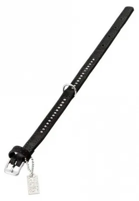 Produktbild von Karlie Buffalo Strass-Halsband - Schwarz 1-reihig, 24cm/10mm