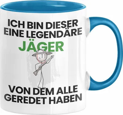 Produktbild von Jäger Geschenk Tasse Lustige Geschenkidee Geburtstag für Jäger Ich Bin Dieser Legendäre Jäger Von Dem Alle Geredet Haben Kaffee-Becher (Blau)