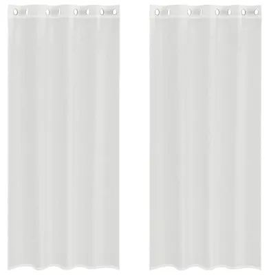 Produktbild von vidaXL Voile Vorhänge mit Ösen 2 Stk. Weiß