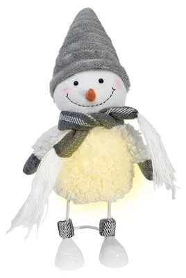Produktbild von com-four® LED-Schneemann Deko-Aufsteller - beleuchtete Dekofigur als Winterdekoration - warmes Stimmungslicht für Weihnachten im Innenbereich