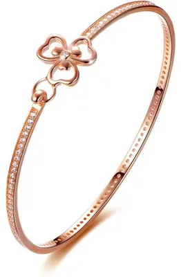 Produktbild von Armband Damen Rosegold Silber 925 Zirkonia Blumen 19,5 cm
