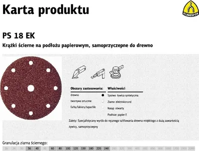 Obrázok produktu pre Klingspor Samolepiaci brúsny kotúč 150Mm Ps18Ek Gr. 40 Gls1 50Szt.