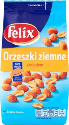 Obrázok produktu pre Orzeszki ziemne Felix z miodem 240 g