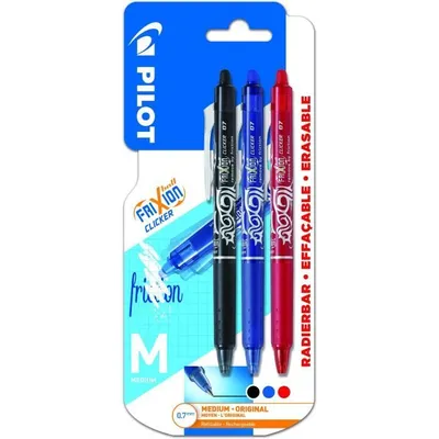 Image de FriXion Clicker 07, BL 1pc bleu/rouge/noir