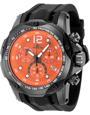 Obrázok produktu pre Invicta Speedway 48909 Pánske Hodinky - Kvarcový Mechanizmus - Nerezová Oceľ s Oranžovým Ciferníkom - 51 mm