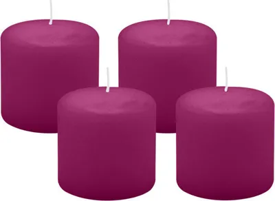 Produktbild von 4er Set Adventskranzkerzen Brombeere Ø 60 x 60 mm