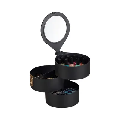 Produktbild von relaxdays Make Up Organizer mit Spiegel