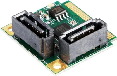 Productafbeelding van EXSYS GmbH Mini PCIe SATA 3 controller voor 2 HDD's en SSD's (EX-48080-2)