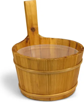 Produktbild von Traditioneller Saunakübel aus Fichte 3 L mit hygienischem Kunststoffeinsatz