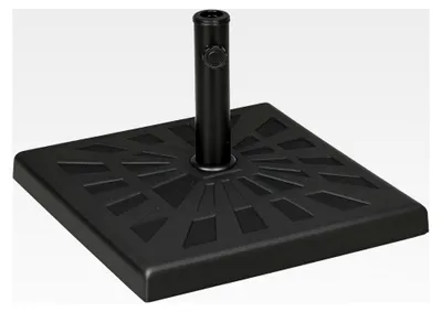 Produktbild von Sonnenschirmständer 19 kg quadratisch, Schirmhalter für Rohrdurchmesser 32/38/48 mm, für Balkon, Terrasse, Garten, Schwarz