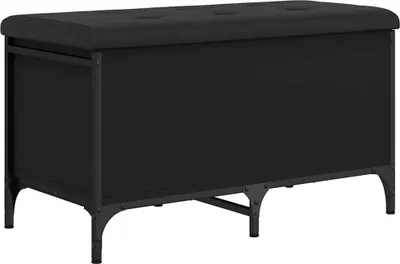 Obrázek produktu pro vidaXL Lavice s úložným prostorem černá 82x42x45 cm materiál na bázi dřeva